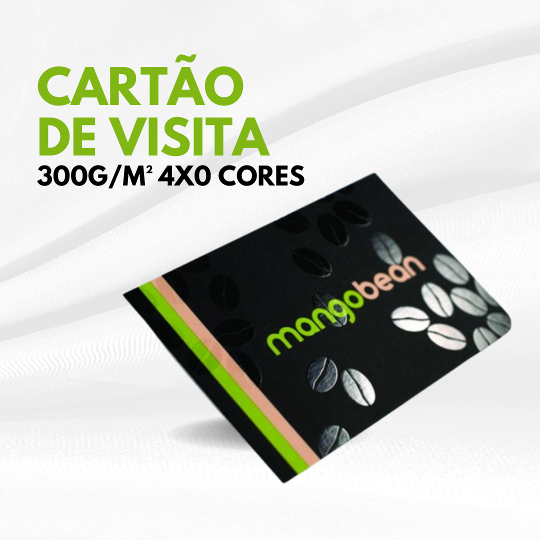 CARTÃO DE VISITA 300g/m² 4×0 cores