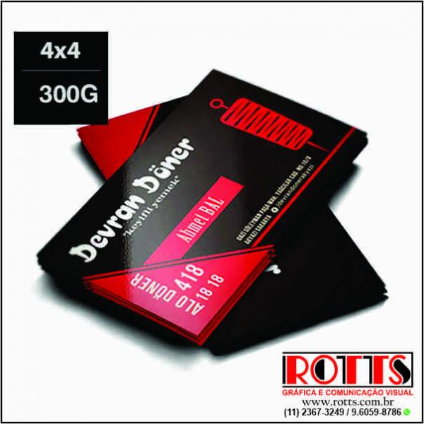 CARTÃO DE VISITA 300g/m² 4×4 cores