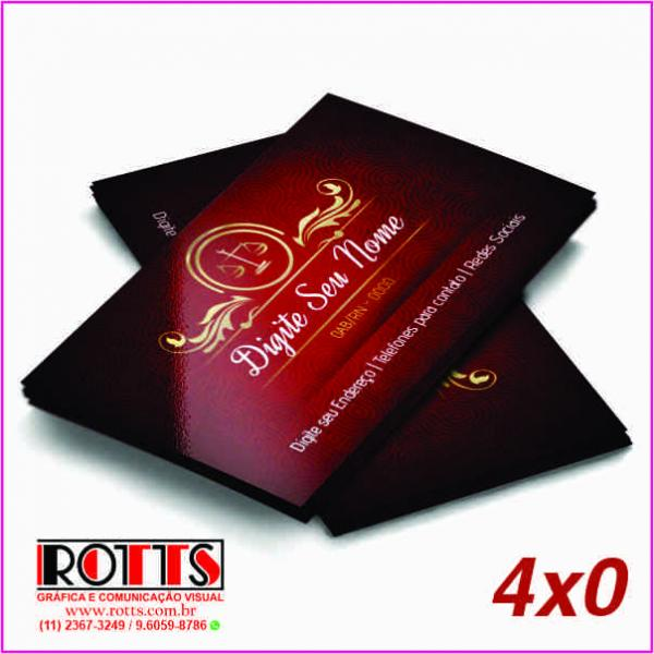 CARTÃO DE VISITA 300g/m² 4×0 cores