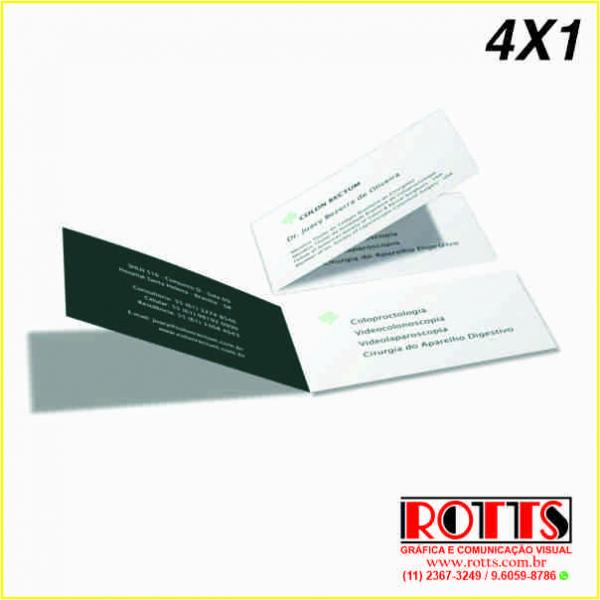 CARTÃO DE VISITA DUPLO 300g/m² 4×1 cores