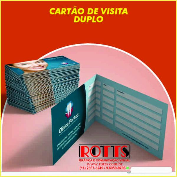 CARTÃO DE VISITA DUPLO 300g/m² 4×4 cores