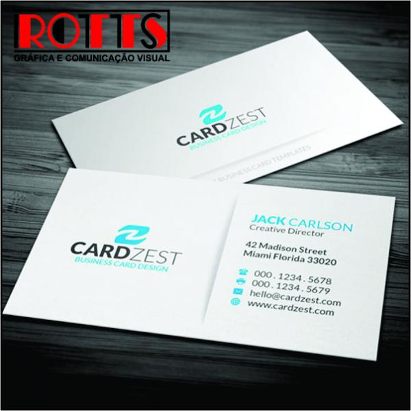 CARTÃO DE VISITA FOSCA  300g/m² 4×4 cores